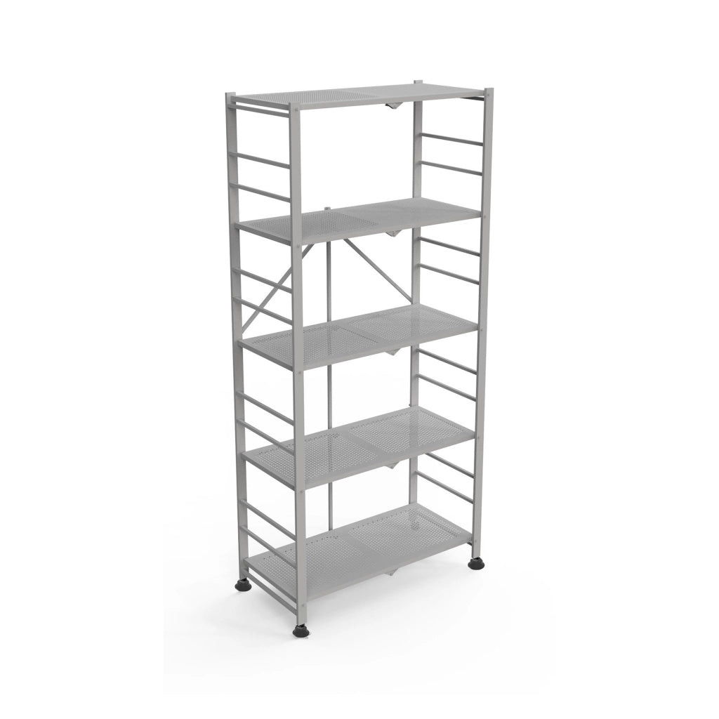 Minori, Scaffali 5 Ripiani, 71x38x156h cm Grigio