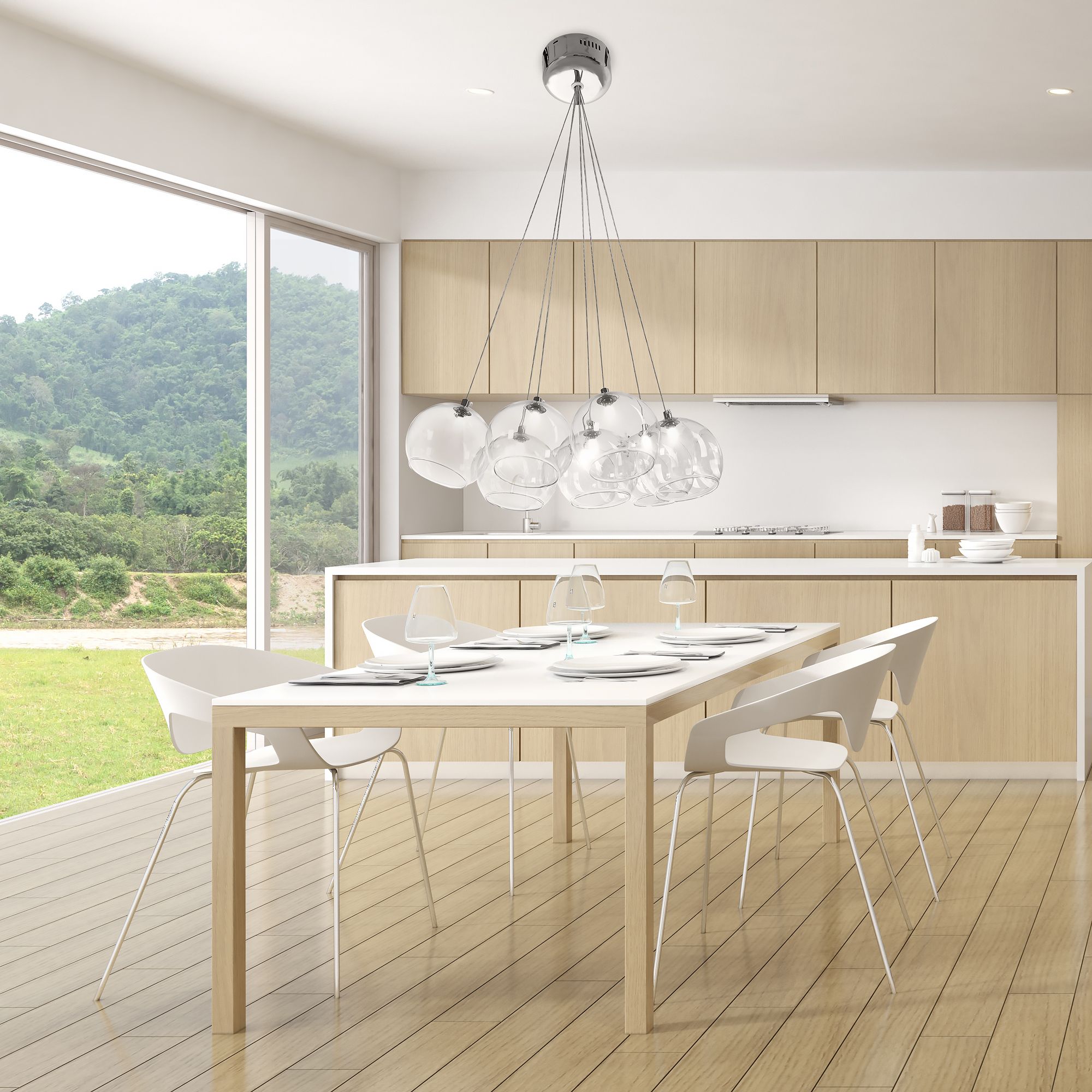 Lampada Da Soffitto Sfere In Vetro APP560-7CP