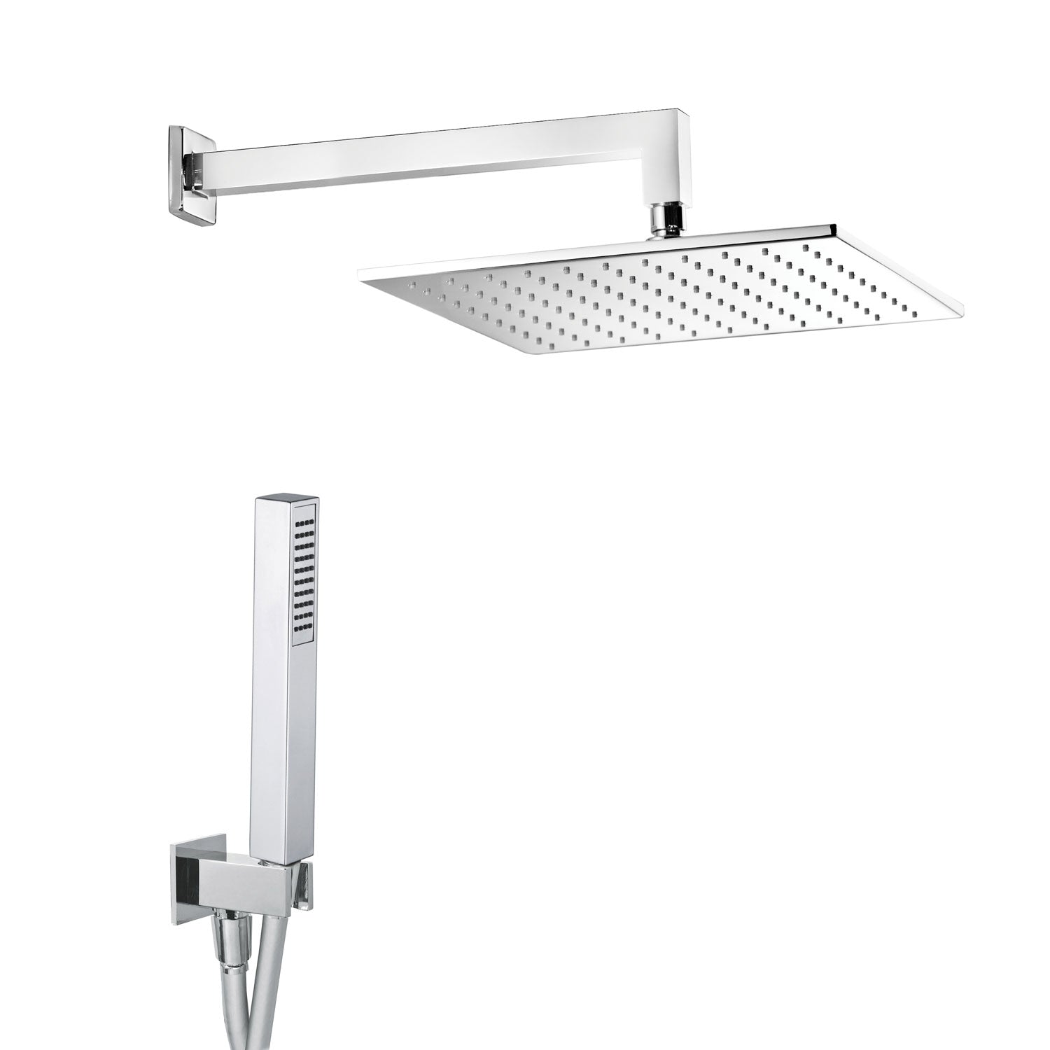 Kit Soffione Doccia Quadrato 25x25 cm in Ottone Estro Quadro 25