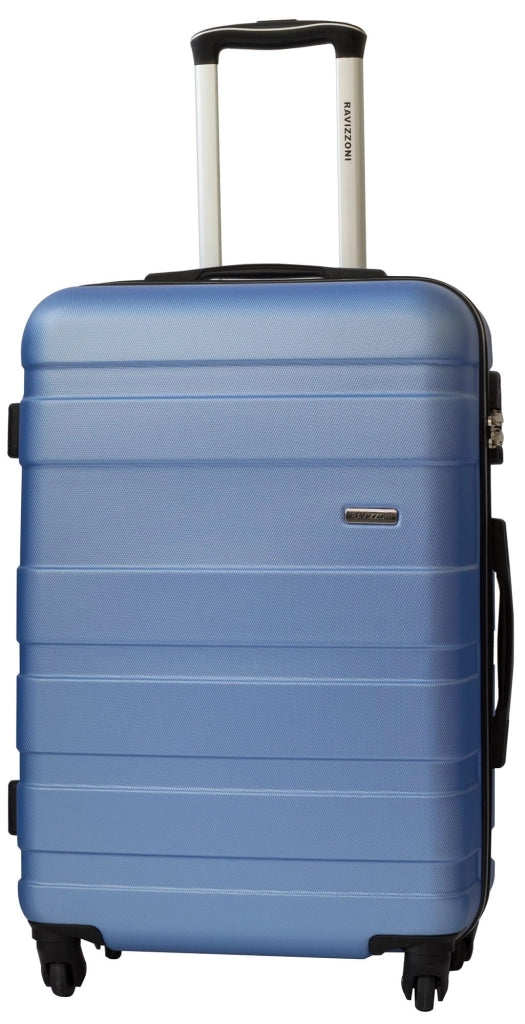Set 3 Valigie Trolley Rigide in ABS 4 Ruote TSA Ravizzoni Caronte Blu