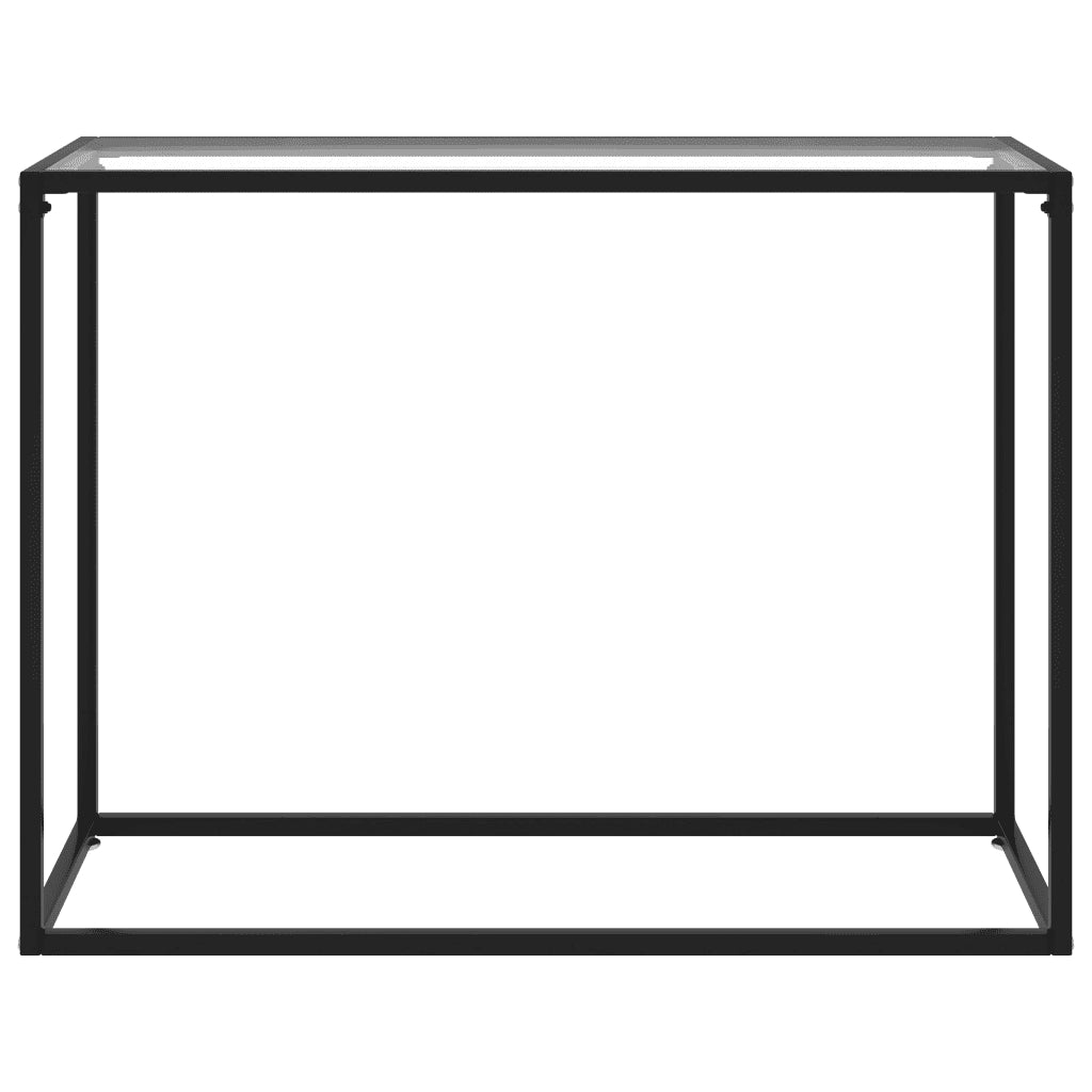 Tavolo Consolle Trasparente 100x35x75 cm in Vetro Temperato cod mxl 14184