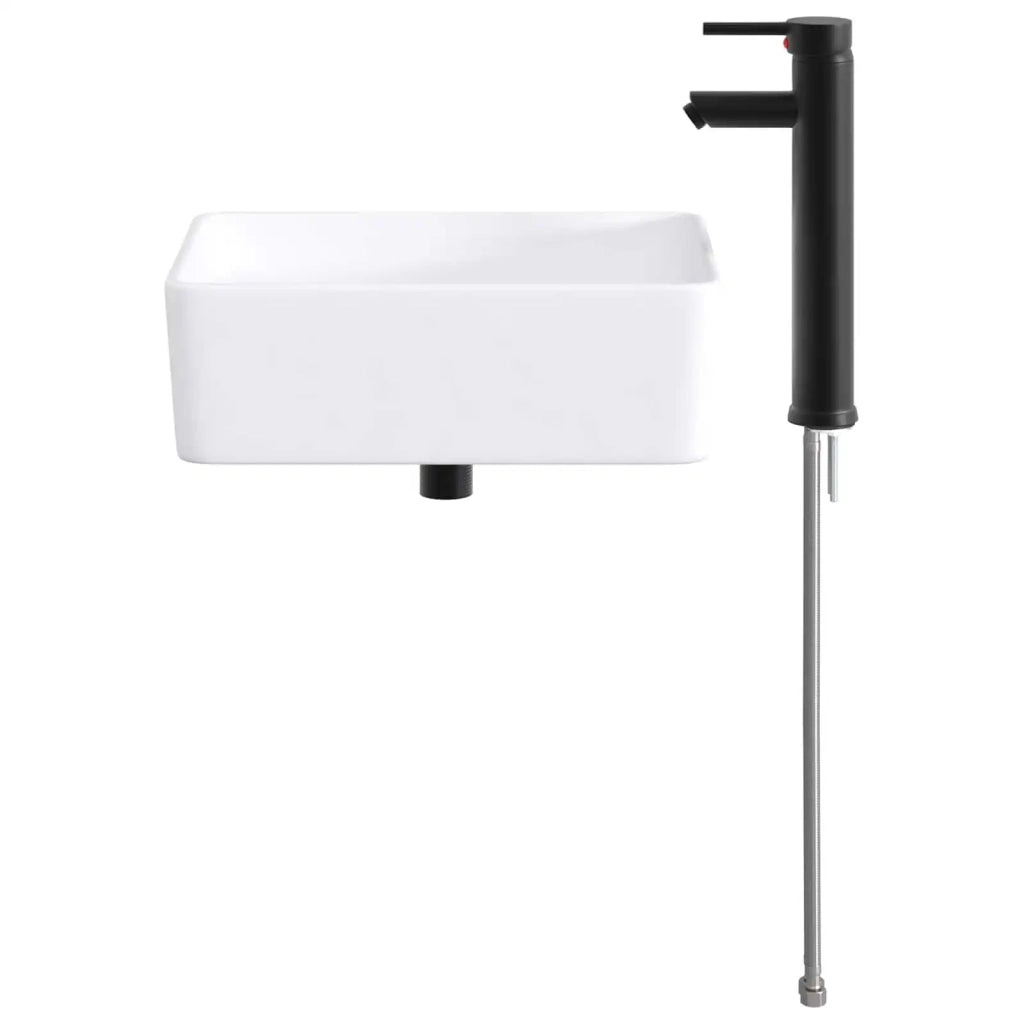 Lavabo da bagno Nero Opaco 40,5 x 30,5 x 13 cm Metallo 890249