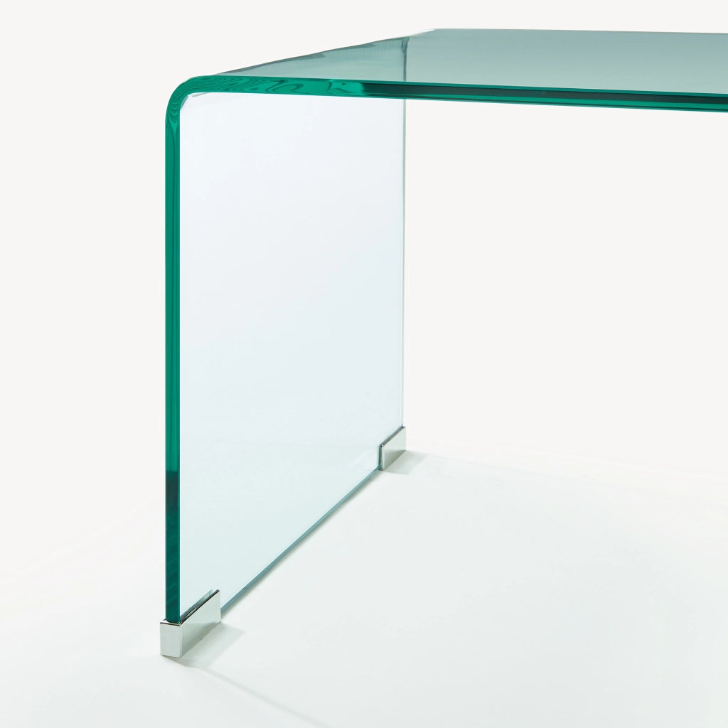 Tavolino da Caffè Väsas in Vetro 90 x 45 x 35 cm - Trasparente [en.casa]