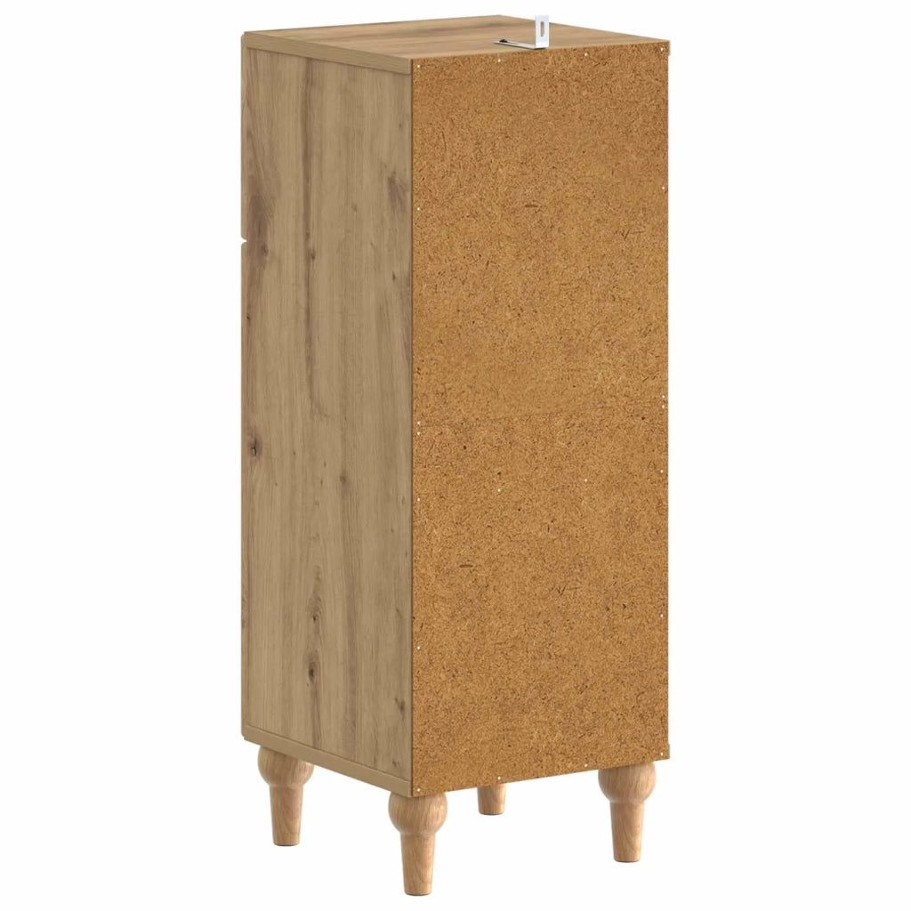 Mobiletto da Bagno ALKMAAR Rovere Artigianale 30 x 31 x 80 cm 896174