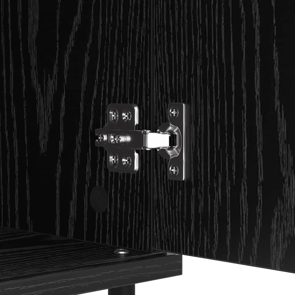 Credenza con cassetto Rovere Nero 60 x 35 x 70 cm 881725