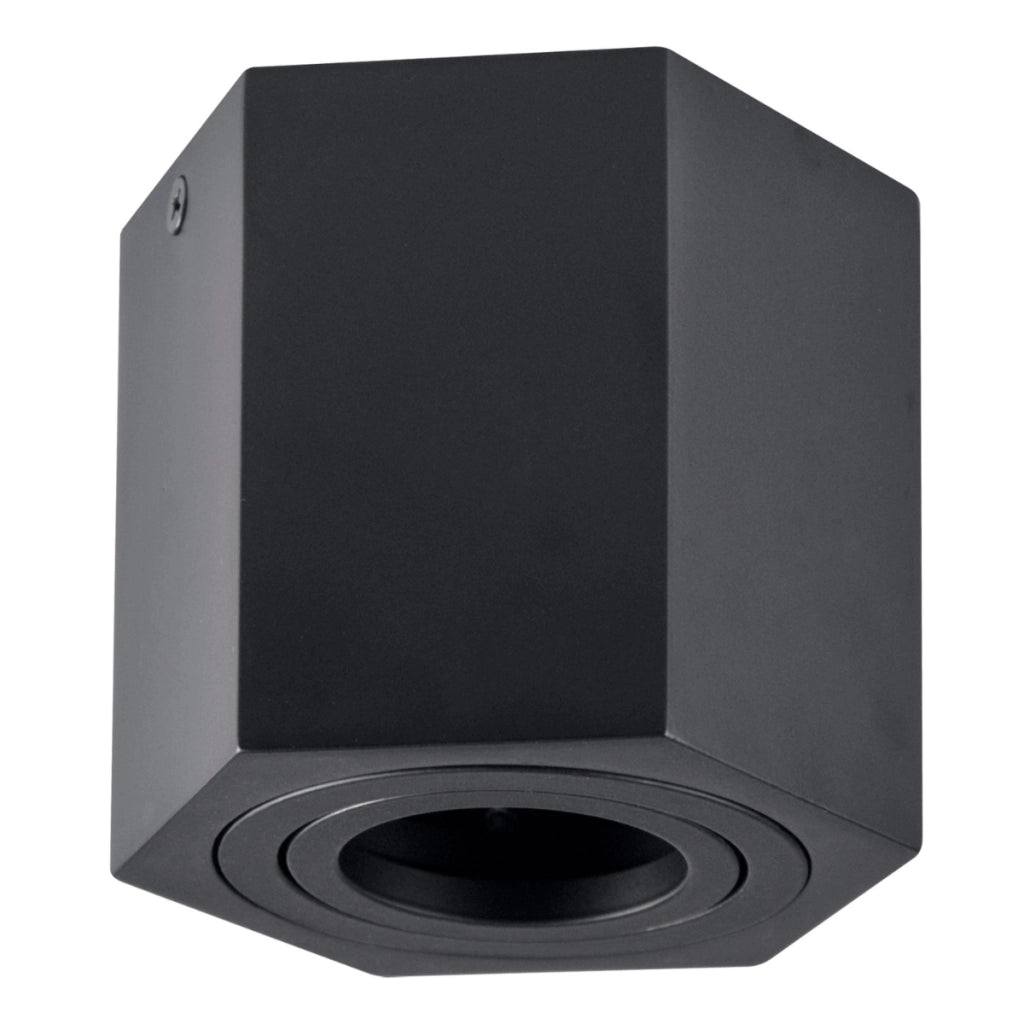 Faretto plafoniera nera Hexagon 1xGU10 Polux 313188