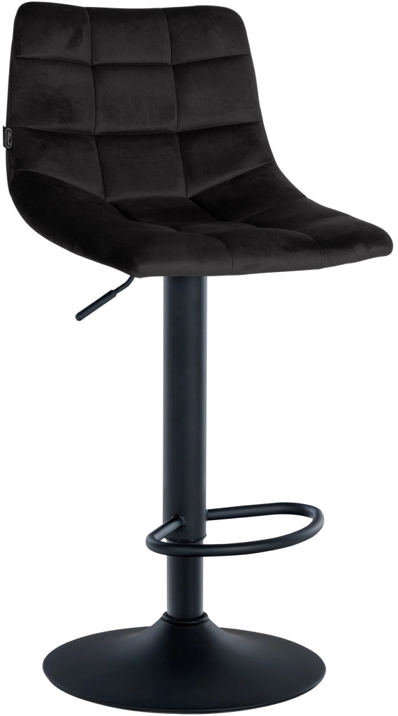 2er Set Barhocker Jerry Samt schwarz