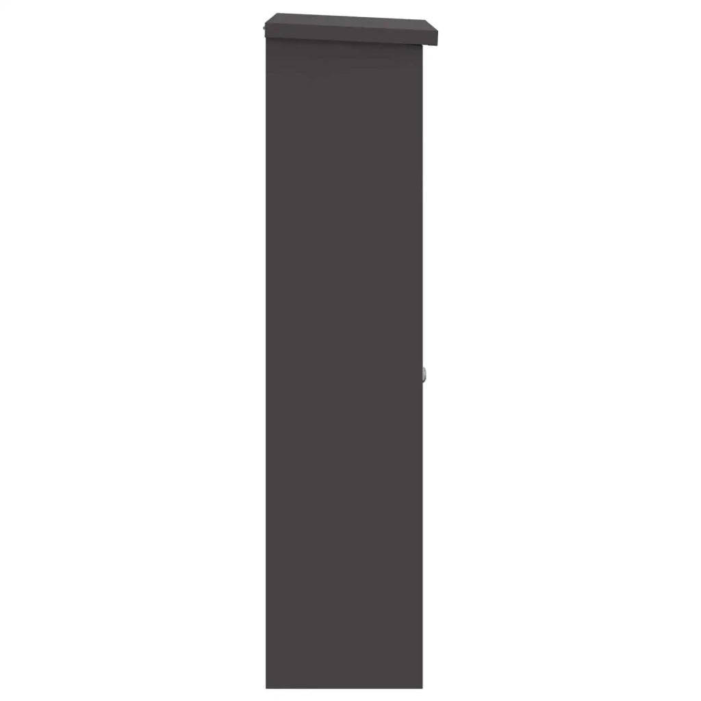 Cassetta per pacchi con porta Nero 44,5 x 29 x 110,5 cm Acciaio 874926