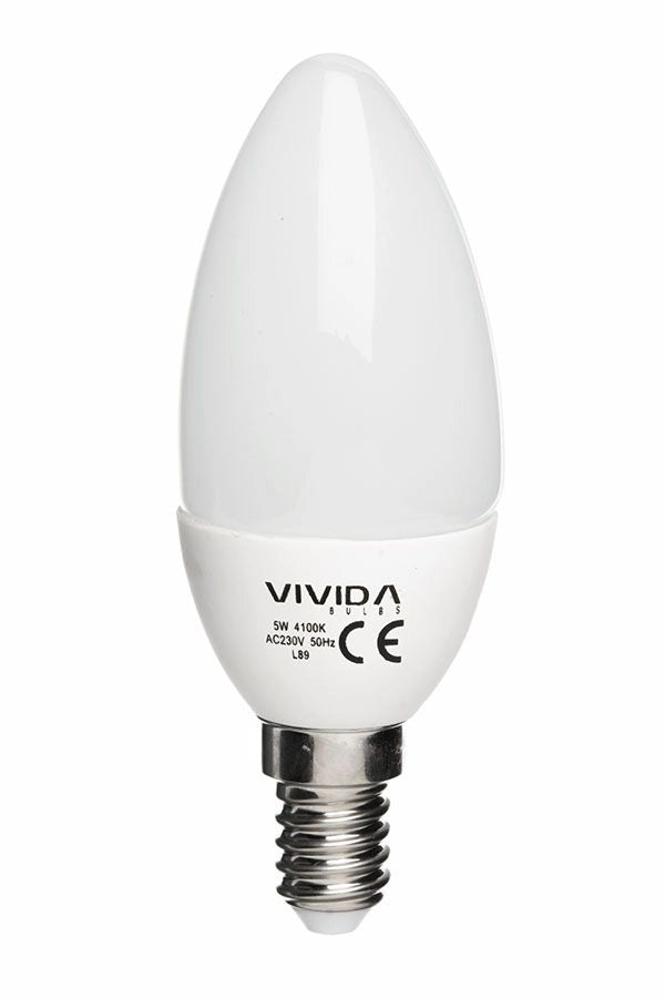 LAMPADINA A CANDELA LED E14 5W 4100K 400 LUMEN