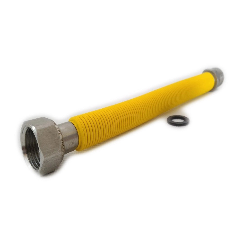Flessibile mf 1/2 da 10 a 20cm circa allungabile in acciaio inox giallo
