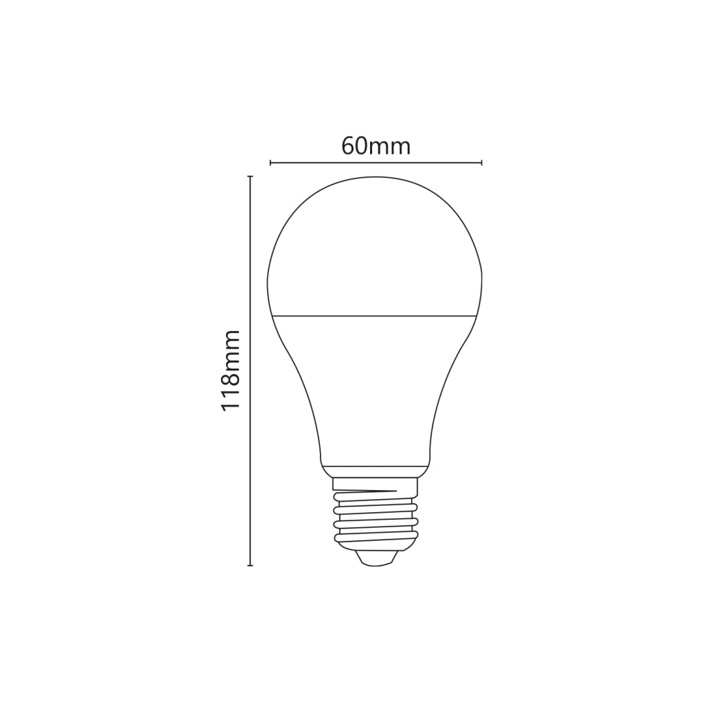 Alcapower Lampadina LED Classica E27 10W 1000lm 3000K Luce Calda Multitensione 9-30V AC/DC Ideale per Camper Nautica e Impianti Fotovoltaici