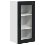 Pensile da cucina | Mobile in vetro da parete LUCCA Nero 40 x 31 x 80 cm