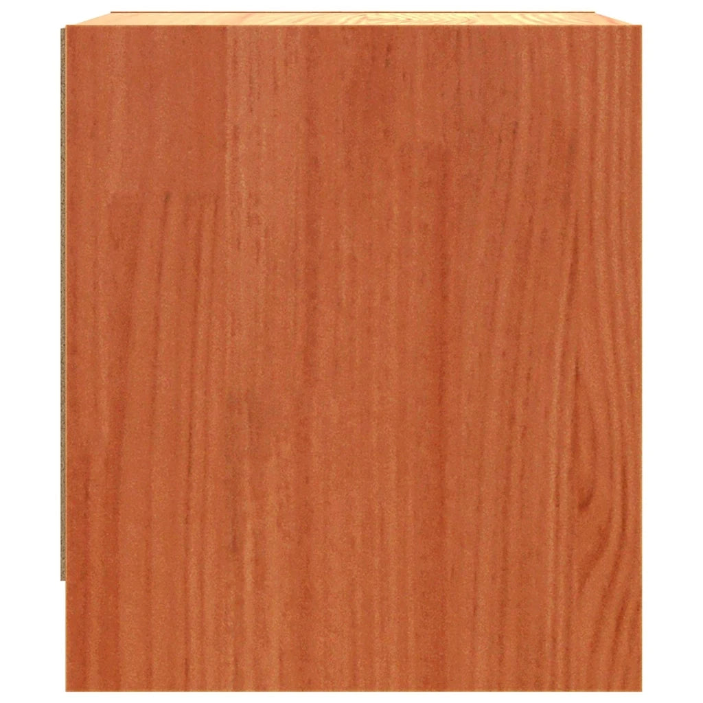 Comodini 2 pz-Set di 2 Tavolino da notte Marrone cerato 40 x 30.5 x 35.5 cm Legno di pino
