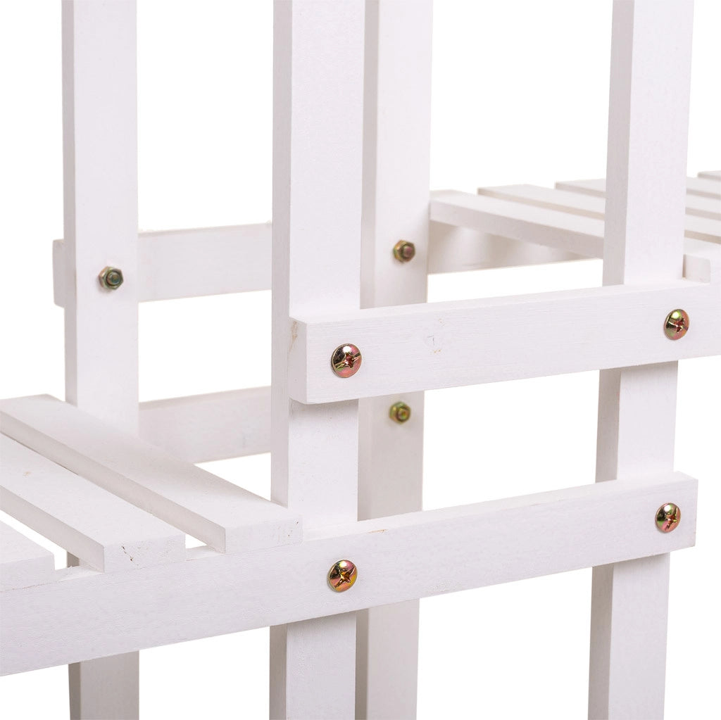 Scaffale espositiva in legno bianco 70x27x77h
