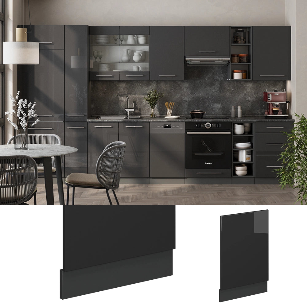 Vicco Pannello frontale Antracite lucido 45 cm Senza piano di lavoro