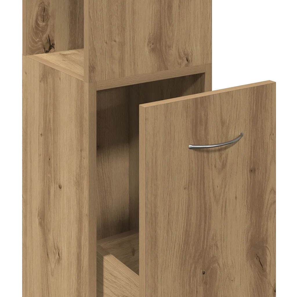 Armadietto Bagno Rovere 25x25x170 cm Legno Multistrato 856653