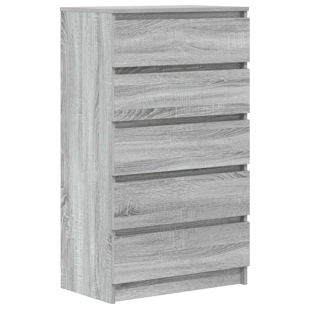 Cassettiera Grigio Sonoma 60x36x103 cm in Legno Multistrato