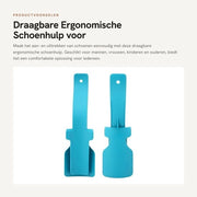 Aiuto per calzature portatile - Manico ergonomico lungo - Adatto per uomini/donne/bambini - Ideale per anziani - Facile da utilizzare