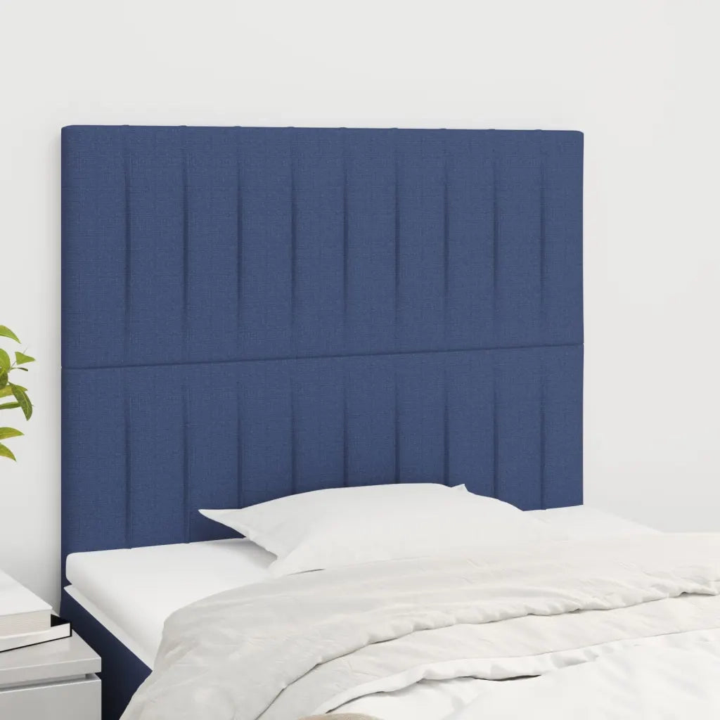 Testiera-Testata-Testiera Decorativa Blu 90x5x118/128 cm Tessuto 655874