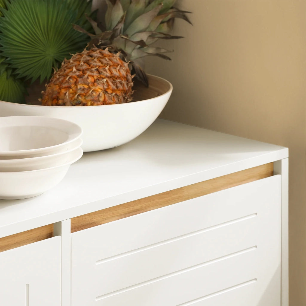 Credenza Mobile da cucina Armadio cucina Mobile da ingresso Buffet Mobile laterale credenza bassa Mobile TV 120x40x90m FSB75-WN SoBuy