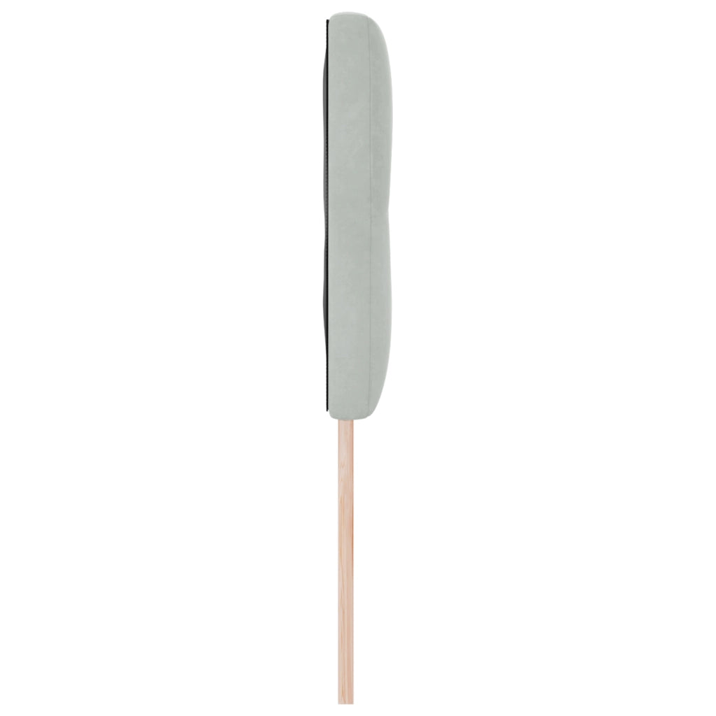 Testata LED  con bottoni imbottiti Grigio chiaro 72 cm in Velluto