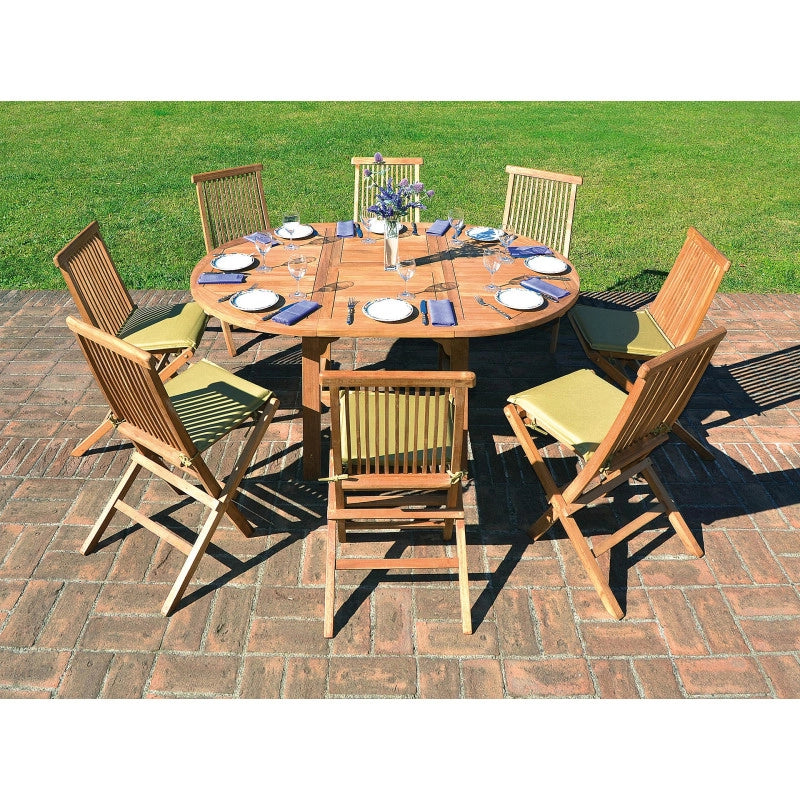 Tavolo Capraia tondo estensibile in legno teak - 170 cm