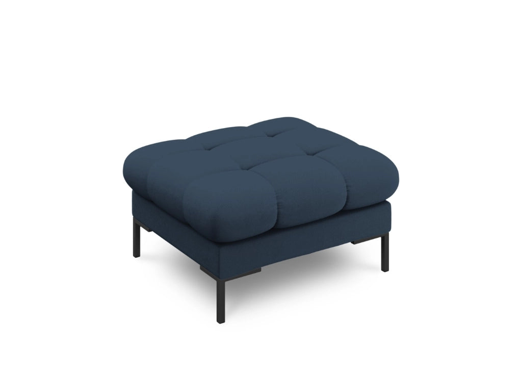 Cosmopolitan Design - Pouf "Bali" in tessuto strutturato blu 