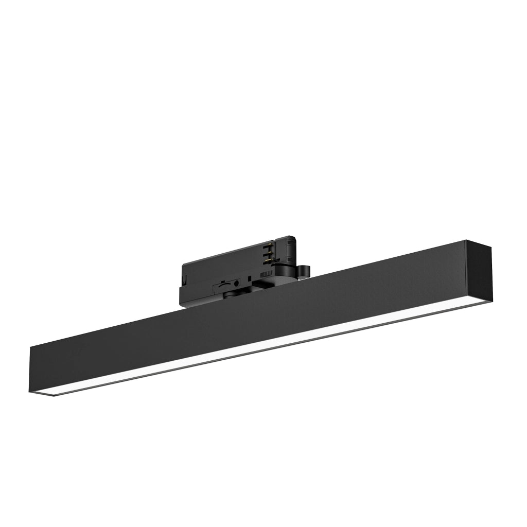 Reglette LED GFA 28W per Binario Trifase 3000K 2021lm Fascio 38° Alluminio Nero Opaco - Gealuce
