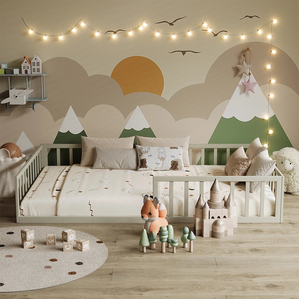 Vitalispa Letto per bambini Grigio 205 x 125 cm Senza materasso
