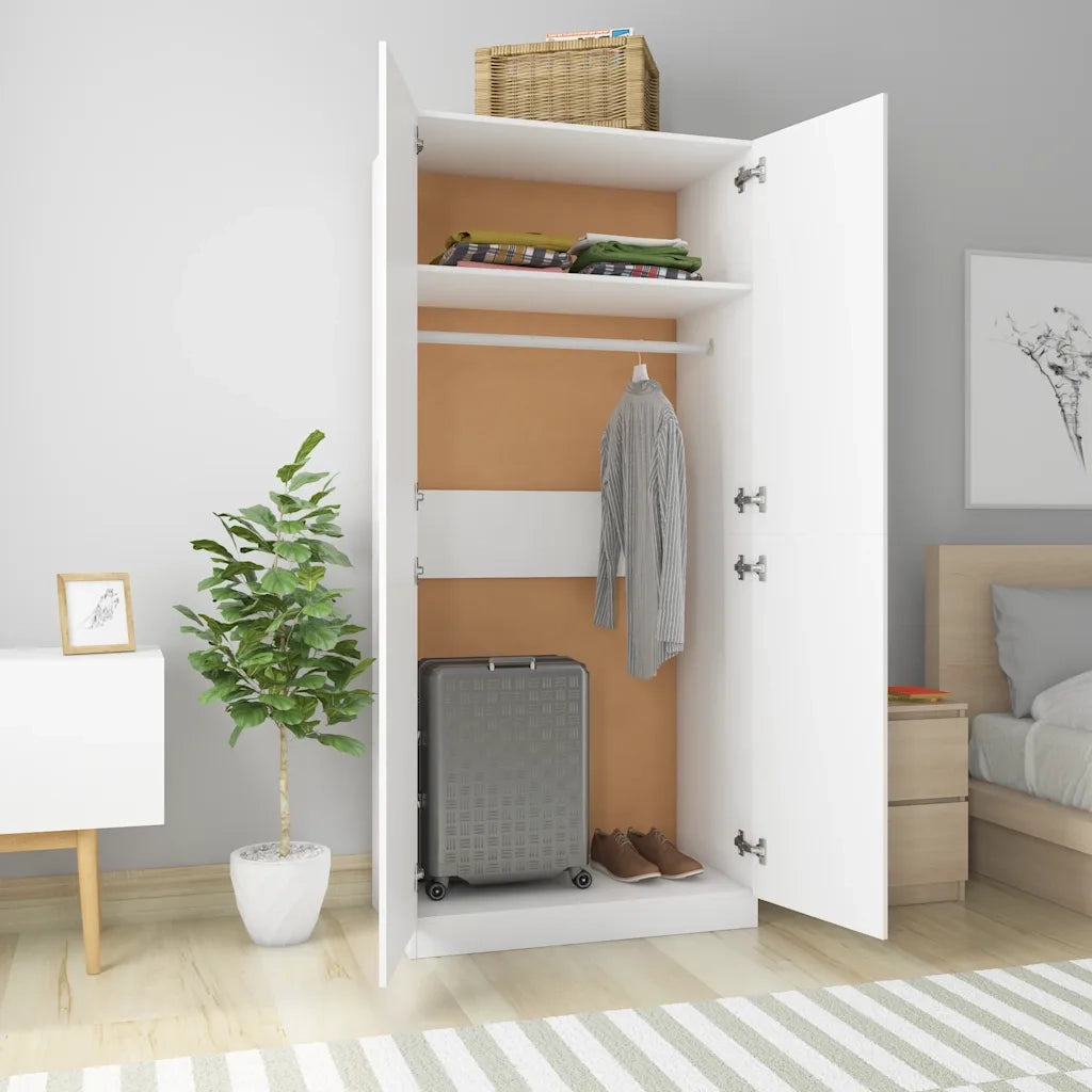Armadio Bianco 90x52x200 cm in Legno Multistrato CFW8467769