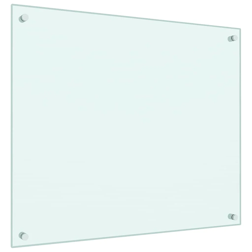 Set di 2 paraschizzi per cucina facili da pulire 70 x 60 cm vetro temperato bianco 02_0055728