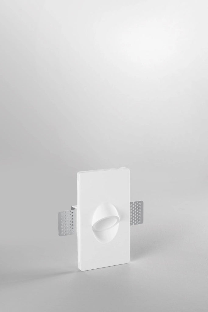 INCASSO ESTRO TONDO IN GESSO 1 LUCE ATTACCO MINI GU10 160X90X67MM