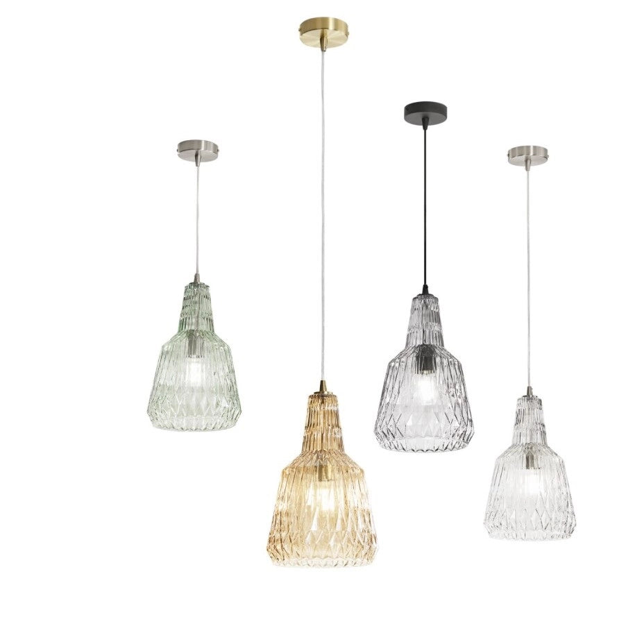 LAMPADARIO GALWAY 1XE27 D.23XH150CM FUME'.