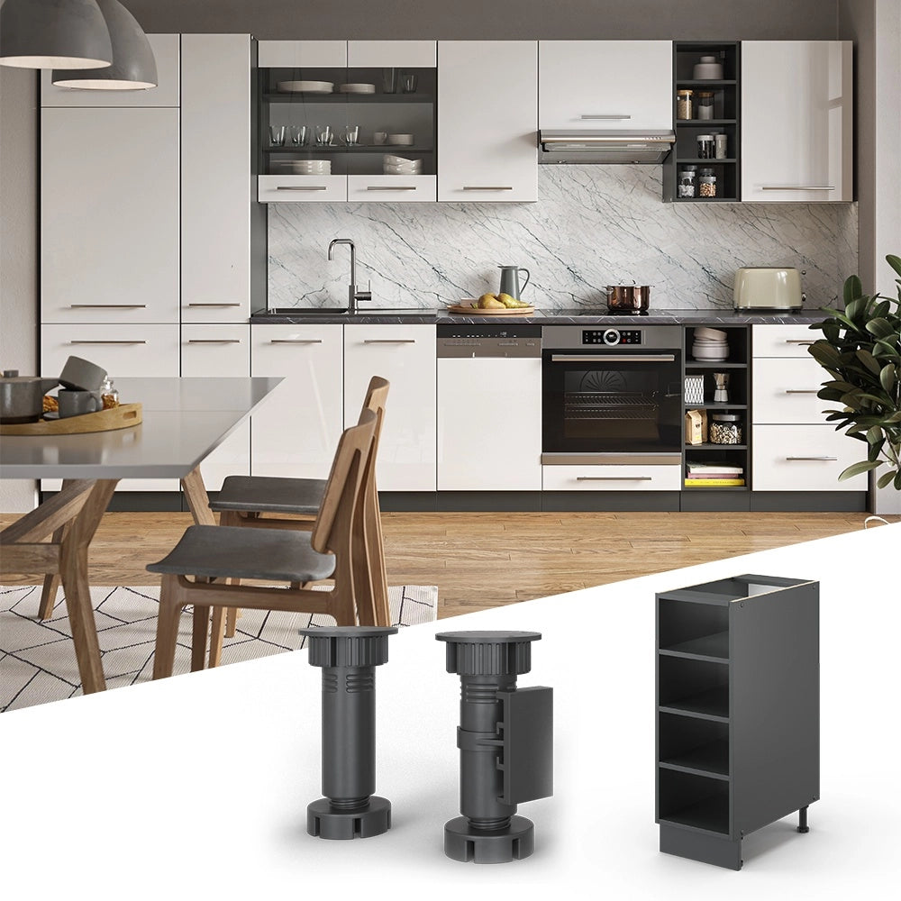 Scaffale da cucina Fame-Line Antracite/Antracite 30 cm Senza piano di lavoro Vicco