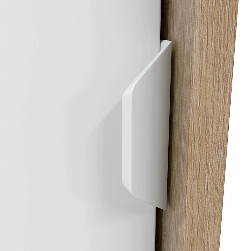 Armadio Camera da Letto Stelvio, Guardaroba 2 Ante 2 Ripiani, 40x119h cm Marrone Rovere Nodi