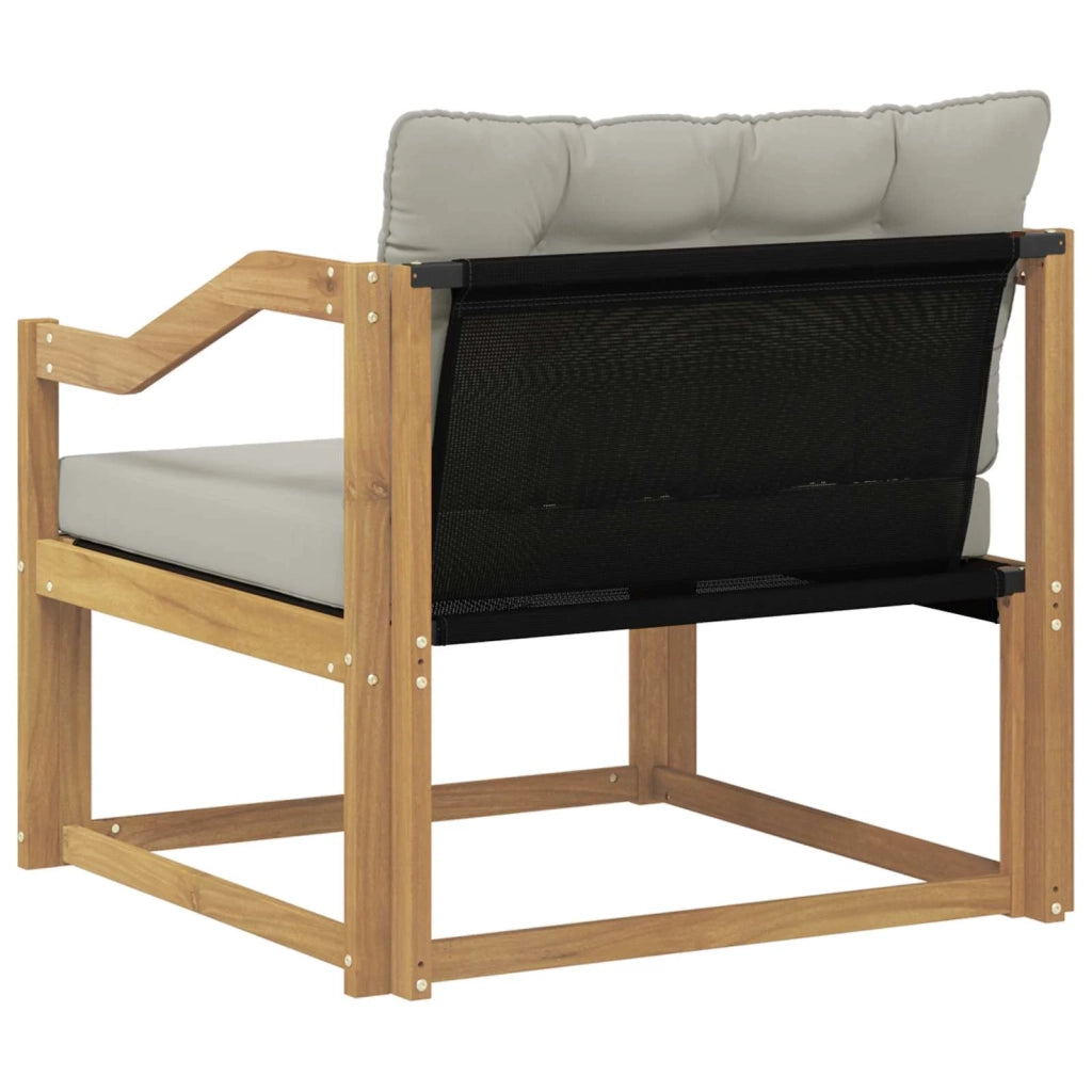 Set di divani da esterno-Sofa da giardino Legno di Acacia Massello e Textilene 677675