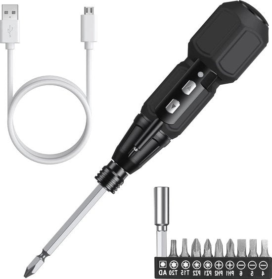 Mini set di chiavi a batteria 13 in 1 - chiave a batteria a precisione - 10 bit - chiave a batteria magnetica con meccanica fine e luce LED