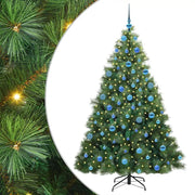 Albero di Natale Artificiale-Albero Natalizio con 300 LED Verde 180 cm PE e PVC 779492