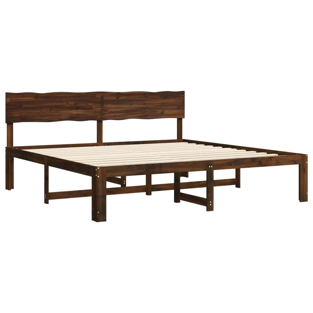 Letto matrimoniale con testiera ROSTOCK Marrone Scuro 3405437