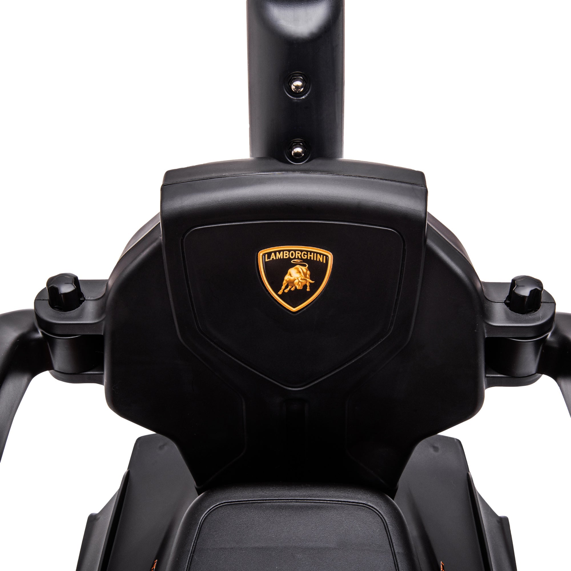 Auto Macchina Cavalcabile per Bambini Licenza Lamborghini Design 2 in 1 con Manubrio Passeggino Arancione e Nero