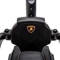 Auto Macchina Cavalcabile per Bambini Licenza Lamborghini Design 2 in 1 con Manubrio Passeggino Arancione e Nero