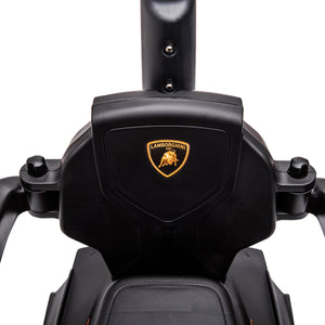 Auto Macchina Cavalcabile per Bambini Licenza Lamborghini Design 2 in 1 con Manubrio Passeggino Arancione e Nero