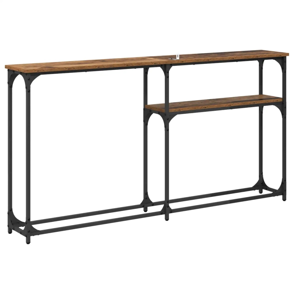 Tavolo Consolle | Tavolo d'Ingresso Legno vecchio 145x22.5x75cm Legno multistrato