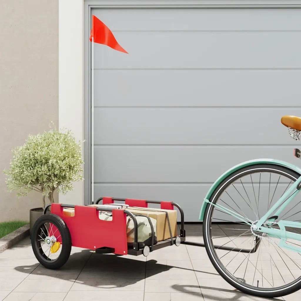Rimorchio da Bici Rosso Oxford e Ferro CFW9169967