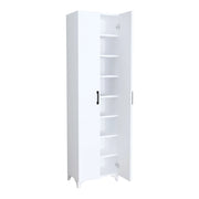 Mobiletto portaoggetti con 8 ripiani 178 x 49 x 32 cm bianco 03_0008927