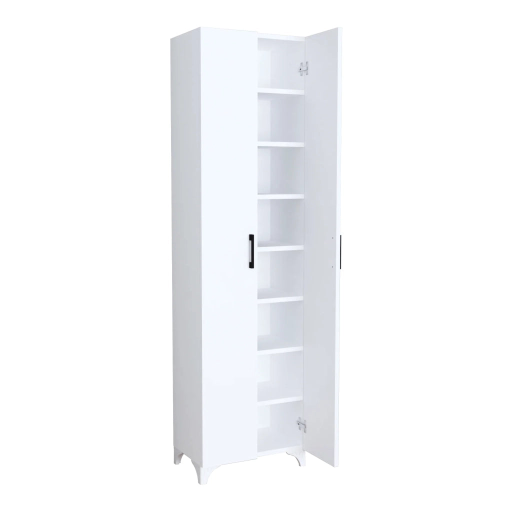 Mobiletto portaoggetti con 8 ripiani 178 x 49 x 32 cm bianco 03_0008927