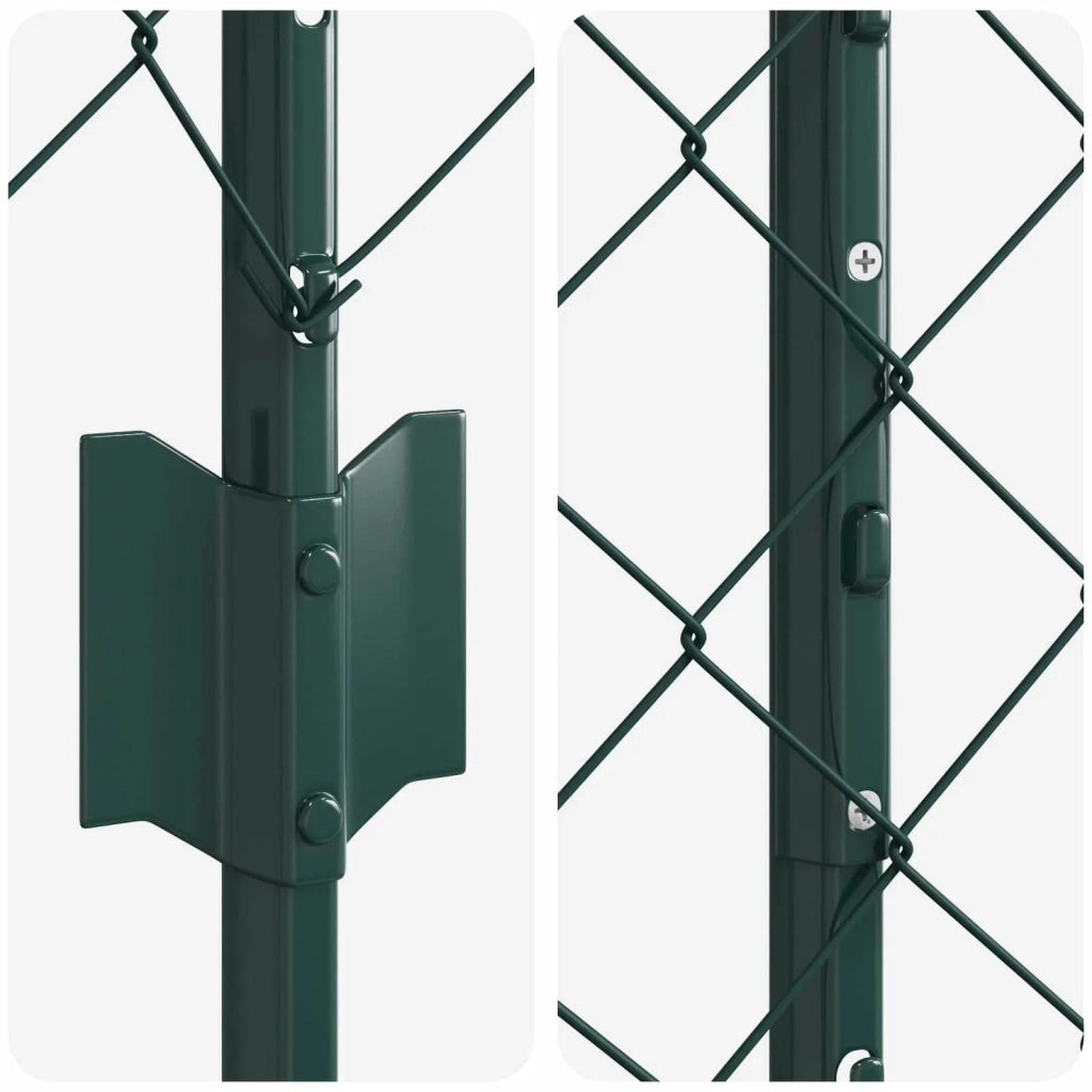 Recinzione a maglie con palo 10 x 1 m Acciaio rivestito in PVC 3336240