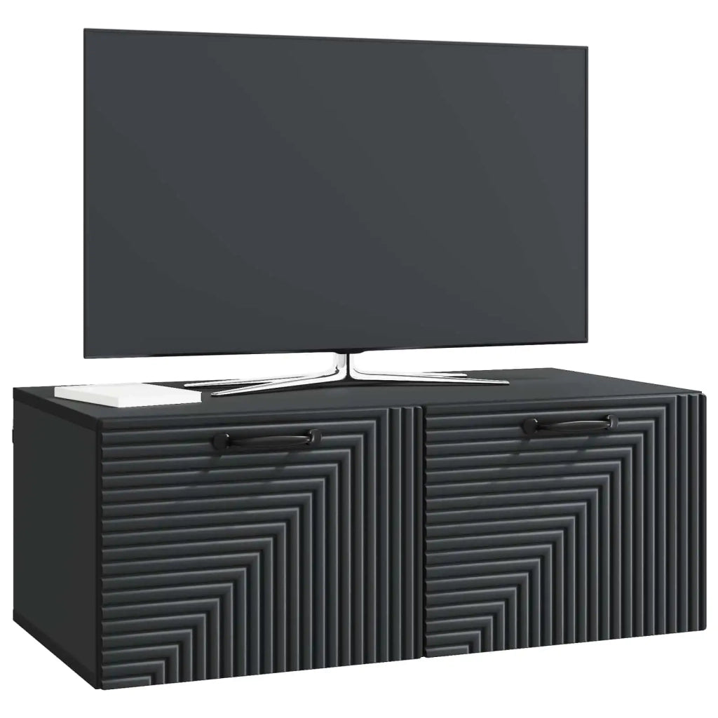 Mobile Porta TV da Muro-Credenza per TV sospesa Nero 78,5 x 41 x 30 cm 811143