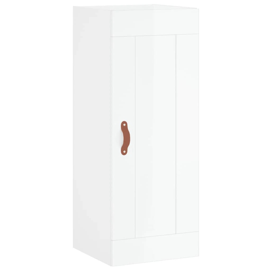 Buffet credenza cassettiera mobiletto mobile contenitore organizer cucina soggiorno lucido 34,5 x 34 x 180 cm legno ingegnerizzato bianco 02_0032929
