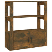 Credenza | Madia | Buffet da pranzo | Armadio da pranzo Rovere Fumo 80x30x90 cm in Legno Multistrato